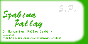 szabina pallay business card